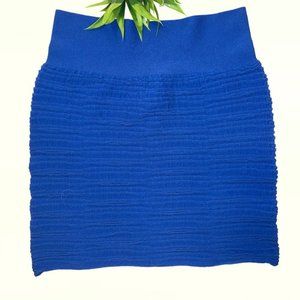 NWT Choice BodyCon Ruched Mini Skirt Cobalt Blue